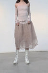 Marc Le Bihan Silk Skirt Six-layer Tulle 25930 Series French Hand-dyed MLB-25930-SKIN Skin Color